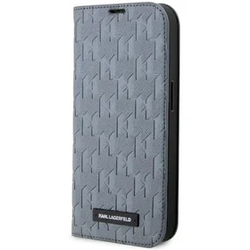Karl Lagerfeld KLBKP14XSAKLHPG iPhone 14 Pro Max 6.7" Dėklas telefonui sidabrinis sidabrinis Saffiano Monograma