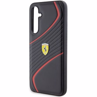 Ferrari Twist Metal Logo dėklas telefonui Samsung Galaxy S23 FE - juodas