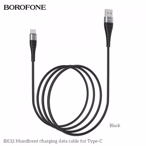 USB laidas Hoco BX32 juodas Type-C 100cm (iki 5A)