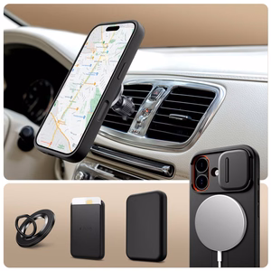 Tech-Protect Kevlar Aura Magnetinis dėklas telefonui iPhone 17 - juodas