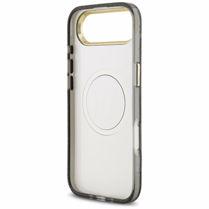 Guess IML Blizgučių Gėlių Trikampis Magnetinis dėklas telefonui iPhone Air - juoda