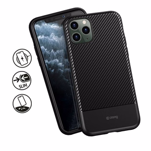 Crong Prestige Carbon dėklas, skirtas iPhone 11 Pro Max, juodas