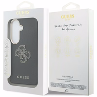 Guess dėklas Grained Big 4G Metal Logo skirtas Samsung Galaxy S26 Plus juodas