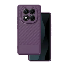Simple Carbon dėklas telefonui Xiaomi Redmi Note 14 Pro 5G (Global) / Note 14 Pro Plus 5G (Global) violetinis