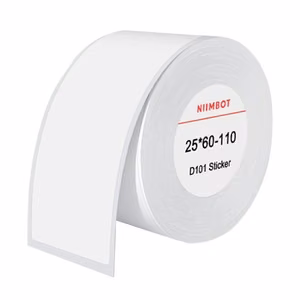 Termoetikečių lipdukai Niimbot 25x60 mm, 110 vnt. (balti)