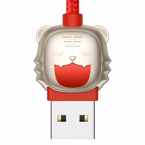 Baseus kabelis Tiger metai 3 viename - USB į Type C, Lightning, Micro USB - 3,5A 1,2 metrai (CASX010009) raudonas