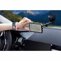 FORCELL F-GRIP PrecisionX magnetinis automobilinis laikiklis priekinio stiklo / prietaisų skydelio / oro angos tvirtinimui, suderinamas su MagSafe, juodas