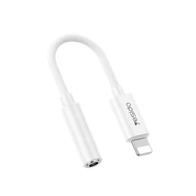 Yesido adapteris YAU44 Audio - Lightning į 3,5 mm jack - baltas