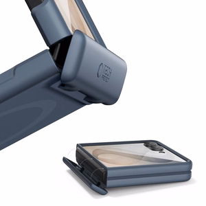 Tech-Protect Kevlar Aura dėklas, skirtas Samsung Galaxy Z Flip 8, suderinamas su MagSafe – tamsiai mėlynas