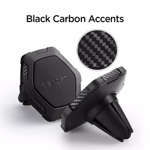 Spigen QS11 Magnetinis automobilio oro angos telefono laikiklis - juodas