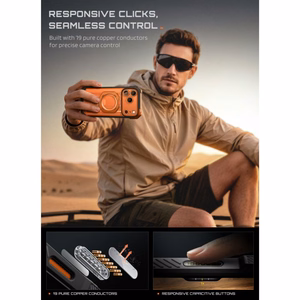 Supcase UB Grip Mag MagSafe dėklas iPhone 18 Pro Max / 17 Pro Max – oranžinis