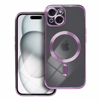 ELECTRO MAG COVER dėklas telefonui suderinamas su Magnetiniu IPHONE 15 tamsiai violetinis