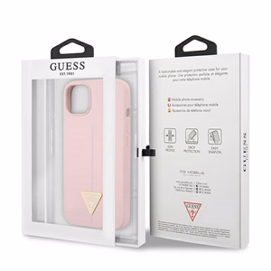 Guess GUHCP13SSLTGU iPhone 13 mini 5.4" фиолетовый/фиолетовый жёсткий чехол Silicone Triangle