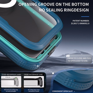 Crong Seal Cover vandeniui atsparus IP68 dėklas, skirtas iPhone 17, juodas