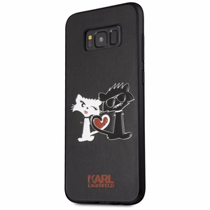 Karl Lagerfeld Choupette In Love Dėklas telefonui Samsung Galaxy S8 Plus - juoda