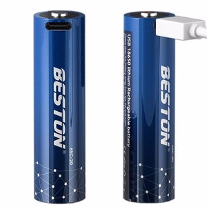 Baterija 18650 įkraunama su USB-C lizdu, 3.7V, 2000mAh, Li-Ion
