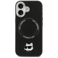 Karl Lagerfeld Choupette Pin Magnetinis dėklas telefonui iPhone 17 - juodas