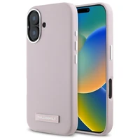 Karl Lagerfeld FW Metal Plate Magnetinis dėklas telefonui iPhone 16 - rožinis