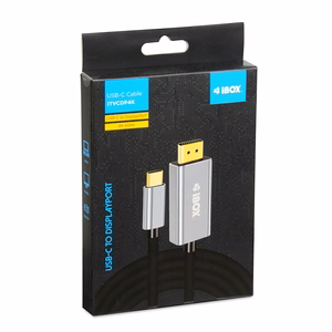 iBox ITVCDP4K vaizdo laido adapteris 1.8 m USB Type-C DisplayPort juodas