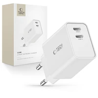 Tech-Protect C35W įkroviklis 2x USB-C PD 35W - baltas
