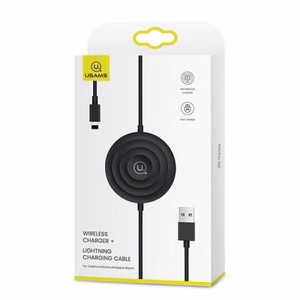 Įkroviklis USAMS CC096 iWatch juodas + lightning laidas