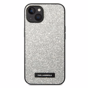 Dėklas telefonui Karl Lagerfeld KLHCP14MG2ELS iPhone 14 Plus 6.7\" sidabro / sidabro Glitter Plaque Logo