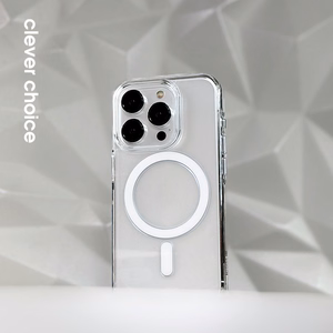 Crong Clear MAG Pro MagSafe dėklas, skirtas iPhone 15 Pro, skaidrus
