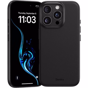 Benks magnetinis Vita Pro silikoninis dėklas telefonui, skirtas Iphone 16 Pro Max, juodas