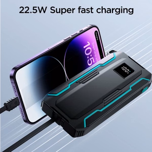 Išorinė baterija Joyroom JR-L017 juodas 10000mAh 22.5W (PD / QC3.0) + integruotas 2in1 laidas