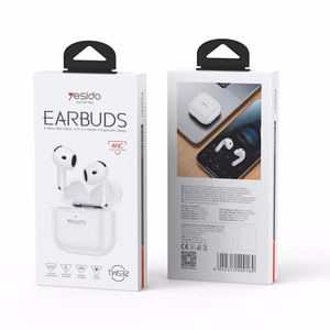 YESIDO HEADPHONES TWS32 (ANC) BT 5.4 300mAh baltas