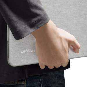 Spigen Urban Fit pilkas dėklas, skirtas 2026 m. MacBook Neo 13 col.