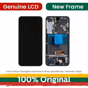 LCD display compatible with Samsung S901 S22 with frame / white / (Renewed: Telemax)