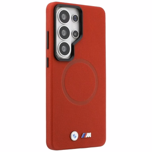 BMW M Metal Logo MagSafe dėklas, skirtas Samsung Galaxy S26 Ultra, raudonas