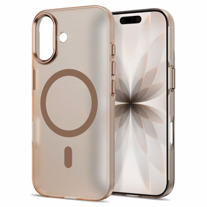 Tech-Protect MagZero MagSafe dėklas, skirtas iPhone 17, matinis smėlio ir rudos spalvų