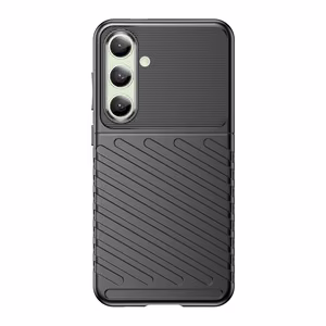 Thunder dėklas Samsung Galaxy S24 FE silikoninis šarvuotas dangtelis - juodas