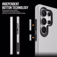 Dėklas Perfectionists Triangle Case Samsung S918 S23 Ultra 5G sidabrinis