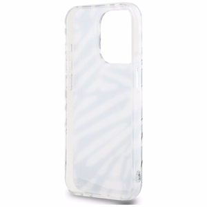 Karl Lagerfeld IML Zebra rašto ir virvelės dėklas telefonui iPhone 15 Pro Max - juodas