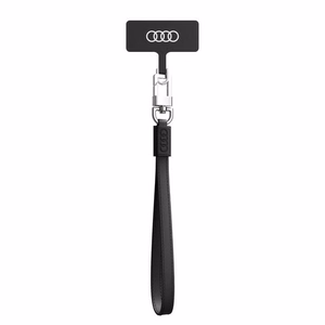 Audi universalus telefono dirželis 28cm 10mm odinis juodas AU-HSLSL-GT/D1-BK