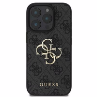 Guess 4G Didelis logotipo dėklas telefonui iPhone 16 Pro - juodas