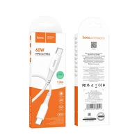 Kabelis USB-C į USB-C Hoco 3A 60W 1 m X70 baltas