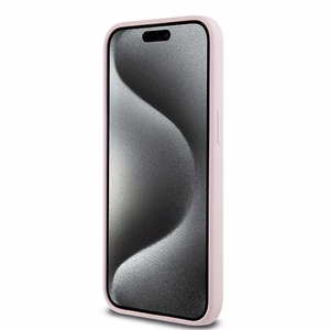 Karl Lagerfeld Silikoninis Karl&Choupette Ring MagSafe dėklas iPhone 15 Pro Max - rožinis
