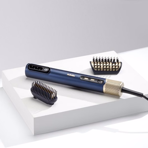 BaByliss AS6550E – 1500 W ionic hot-air styling brush, 3 heat settings, blue/gold