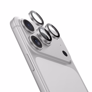 Benks grūdintas stiklas DR Sapphire Lens Protector kamerai iPhone 17 Pro/17 Pro Max (3 lęšiai) sidabrinis
