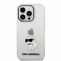 Karl Lagerfeld KLHCP14XHNCHTCT iPhone 14 Pro Max 6.7" skaidrus kietas dėklas Ikonik Choupette