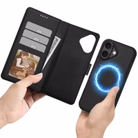 Tech-Protect piniginės magnetinis dėklas telefonui iPhone 17 - matinė juoda