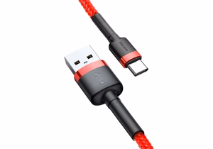 Baseus Cafule USB kabelis USB 2.0 0,5 m USB A USB C Raudona