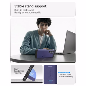 SPIGEN dėklas TOUGH ARMOR, suderinamas su MagSafe, skirtas SAMSUNG S26 Ultra ash violet