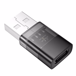 Adapteris USB A į USB C Hoco UA36C skaidrus juodas