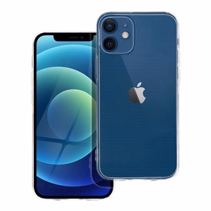 Permatomas 2 mm dėklas telefonui IPHONE 12 Mini (su kameros apsauga)
