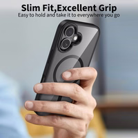 Tech-Protect MagMat Magnetinis dėklas telefonui iPhone 17 - Skaidrus juodas